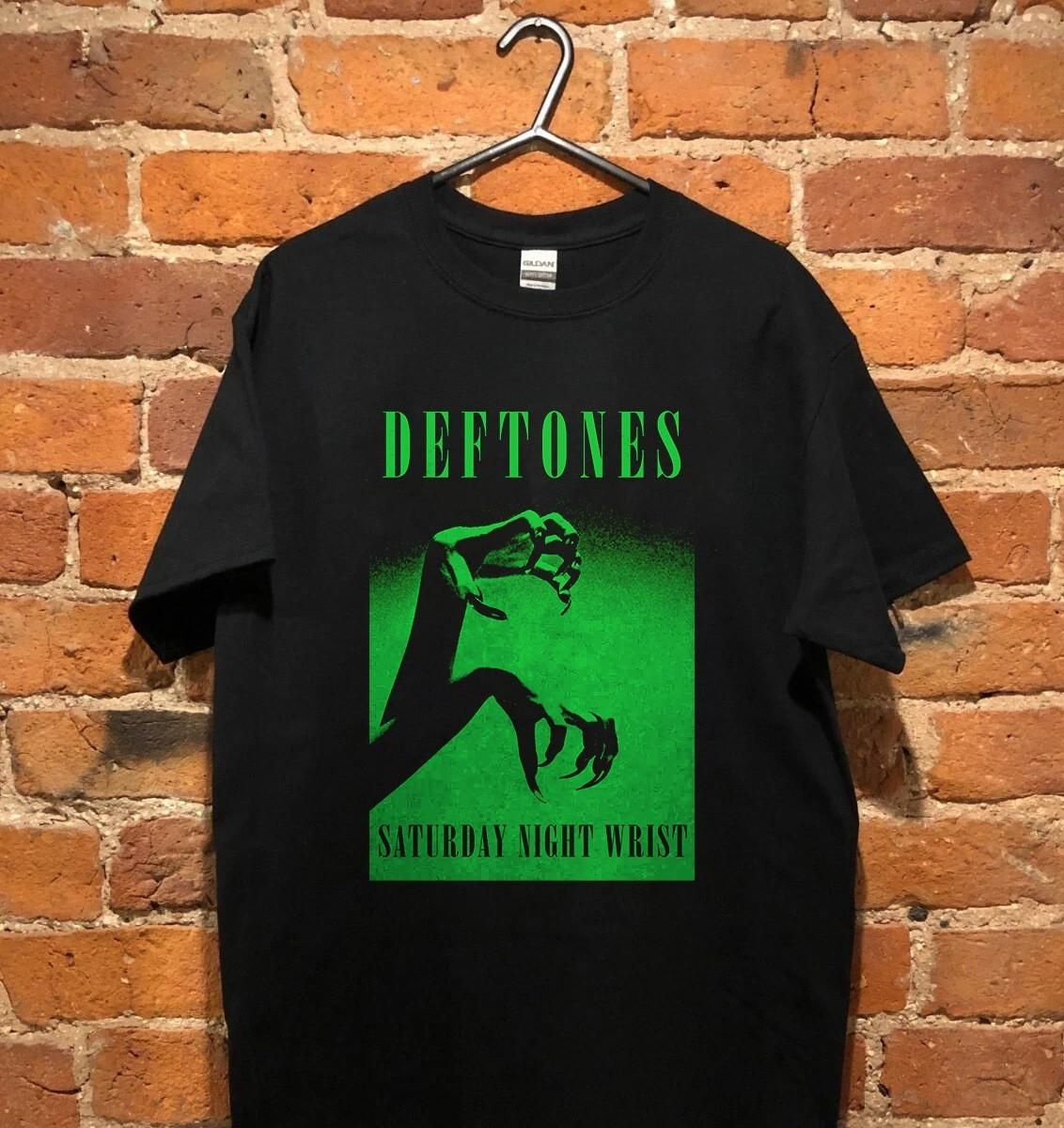 HOT! deftones saturday night wrist Black Heavy Cotton T-Shirt XXXL