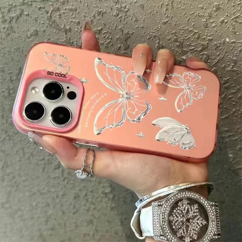 

Мультяшная бабочка Подходит для чехла для мобильного телефона Apple 16promax 14iphone15pro Противоударный 13mini12 iphone7/8