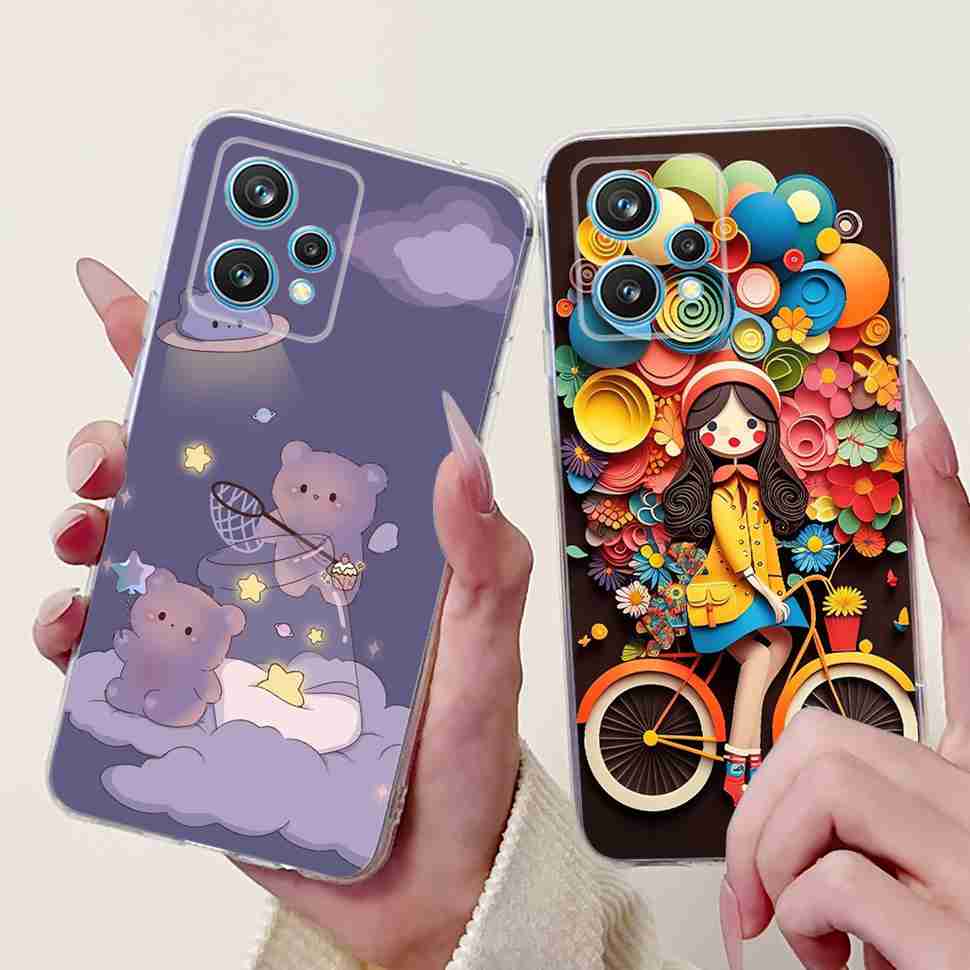 For Oppo Realme 9 Pro+ RMX3392 Case Fashion Painting Soft Silicone Cover For Realme 9Pro Plus RMX3393 6.43" Flower Phone Shell