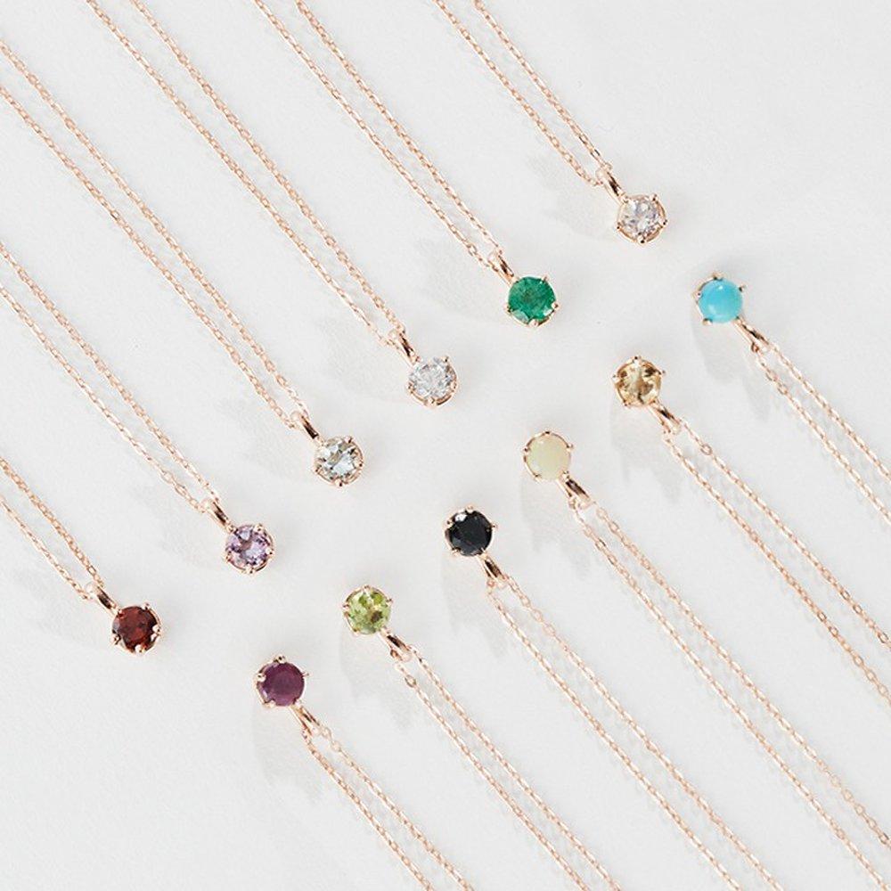 14K Grand 12 Natural Birthstone Necklace W