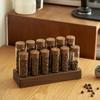 2026 Coffee Bean Sub-packaging Bottle, Sealed Glass Storage Jar with Wooden Lid, Storage Ornament Display Rack