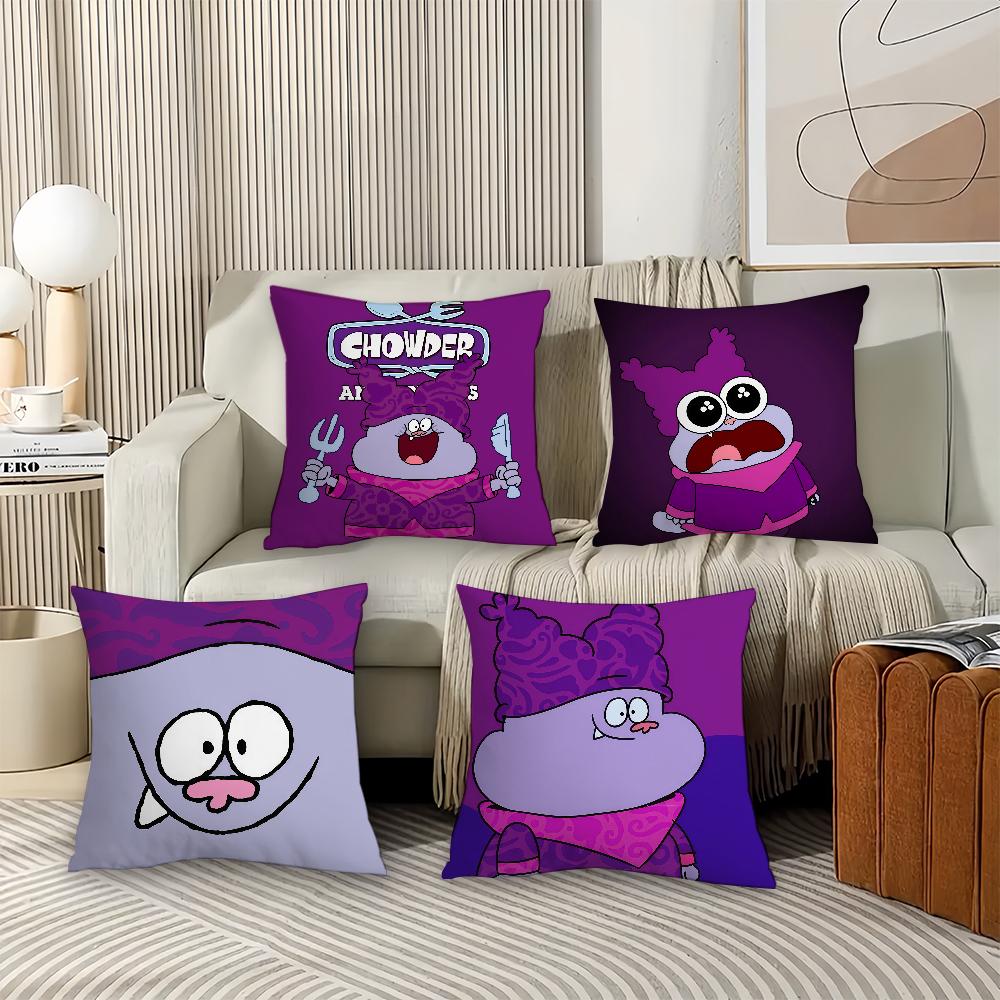 Cartoon C-Chowder Cute Pillow Case Office Cushions Suitable For Sofa Car Bedroom Decorative Cushion Cover