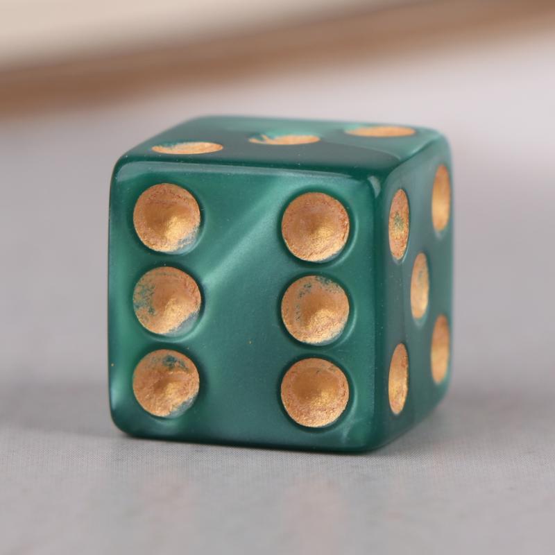 6-seitige Spielwürfel 16 mm Acryl D6 Würfelset für Dnd, Rpg, Tischbrettspiel oder Mathematikunterricht, Aventurin-Impression-Würfel