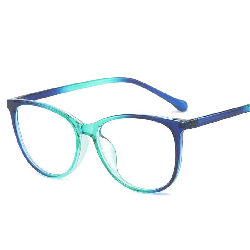 European American Stylish Glasses for Women Big Size Blue Light Blocking Glasses for Men Cat Eye Shape Decorative Glass
