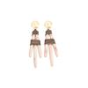 Handmade Chicken Claw Shape Geometric Earrings - Light Luxury Design
