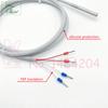 Pt100 / PT1000 Class A Temperature Sensor -50 ~ 260°C 6mm * 50mm Resistant Probe 4 Wire 1.5m Silicone Cable Waterproof Oil Proof