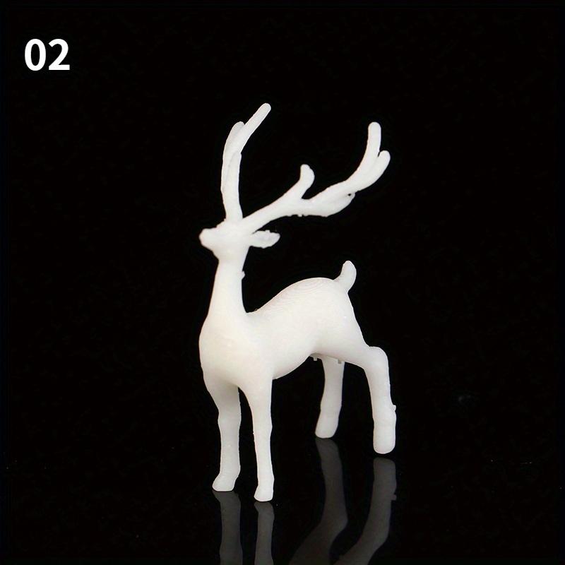 1PC Simulation Crystal Reindeer Christmas Deer Xmas Elk Ornament Garden Home Decor Craft Gift Simulation Forest Elk Ornamnets 1pc