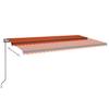 Retractable Automatic Awning 600 X 300 Cm Orange and Brown