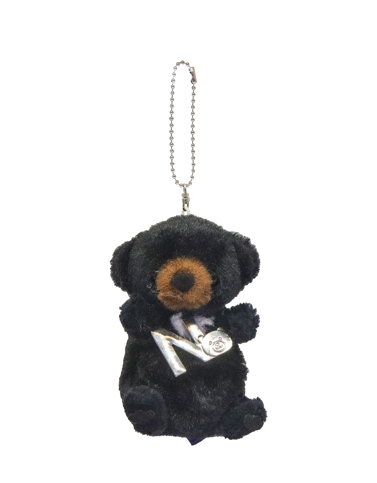 

Take Off Asiatic Black Bear Plush Toy Strap Initial Charm Prank Series [N] Angel s