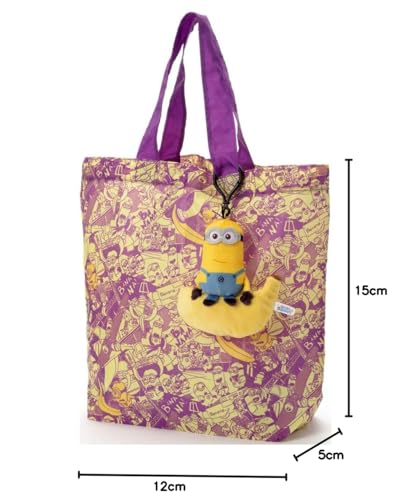 Minion Plush Eco Bag Kevin Plush Toy, Approximately 15cm Tall