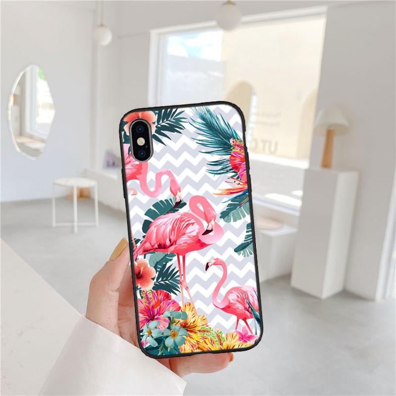 CJ54 Flamingos Pink bird flower Soft Shell Phone Case for Redmi Note 8 9 Pro Max 9S 9T 9C NFC 8T 8A 10A A4