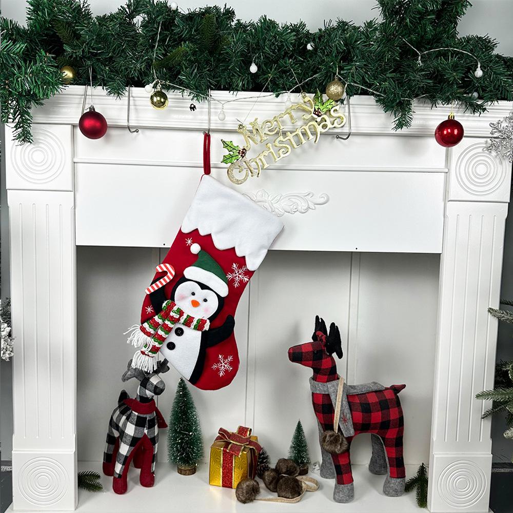 Christmas Socks Gift Bag Christmas Tree Ornaments Snowman Christmas Tree Pendant