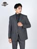 Comspace1980 Basic Check Single Blazer Gray
