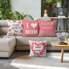 Home Decor I Love Mom Heart-themed Cushion Covers Pattern Cushion Cover Suitable for Sofa Bedroom Car Pillow Cover