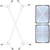 Bed Sheet Straps, Adjustable Durable Bed Sheet Holder Straps with Metal Clips, Elastic Sheet Holders Keep Sheets Firm & Tight 2PCS White