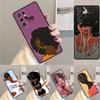 Black Girls Painting Phone Case Cover For Samsung Galaxy S24 S25 Ultra S21 S22 Ultra S10E Note 10 Plus Note 20 FE S23