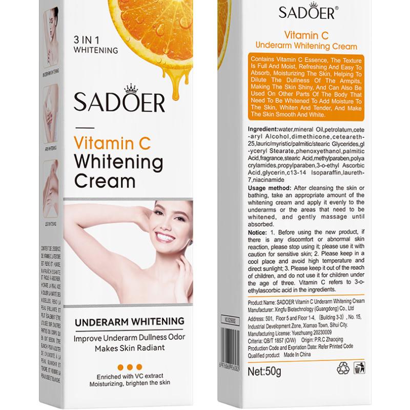 VC Underarm Whitening Cream SADOER Vitamin C Smooth Skin Body Care Cream