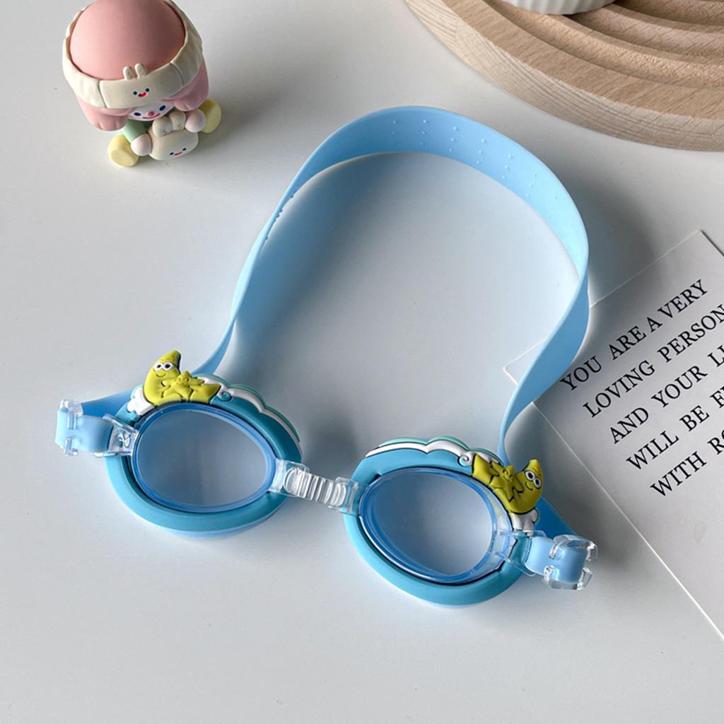 Verstellbare Anti-Beschlag Einhorn-Schwimmbrille für Kinder mit Cartoon-Riemen