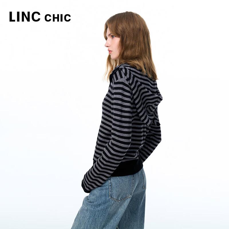 Jinyujie Women's Hooded Long-Sleeve Knit Cardigan Top