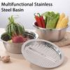 Multifunctional Stainless Steel Basin Vegetable Fruit Pasta Strainer, Large Heavy Duty Filter Bowl Kitchen Suppllies