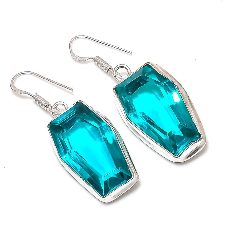 

Tourmaline Gemstone Handmade 925 Sterling Silver Jewelry Earring 1.97 n7K74