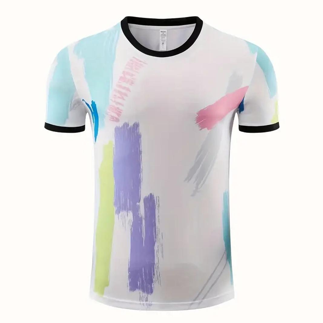 

Повседневная одежда для фитнеса Футболка летняя с коротким рукавом мужская футболка модный принт уличная одежда свободного покроя спортивная одежда для активного отдыха 6XL