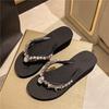 Fashion Rubber Flip Flops Shoes Ladies' Slippers Platform Summer Clogs Woman Glitter Slides Fashion Hawaiian Beach Jelly Luxury Chain