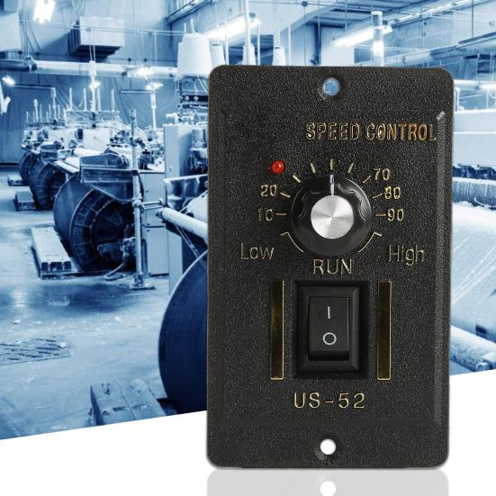 

US-52 Ручка регулятора скорости двигателя Компактный ПВХ 6-контактный регулятор скорости 180/200/250 Вт