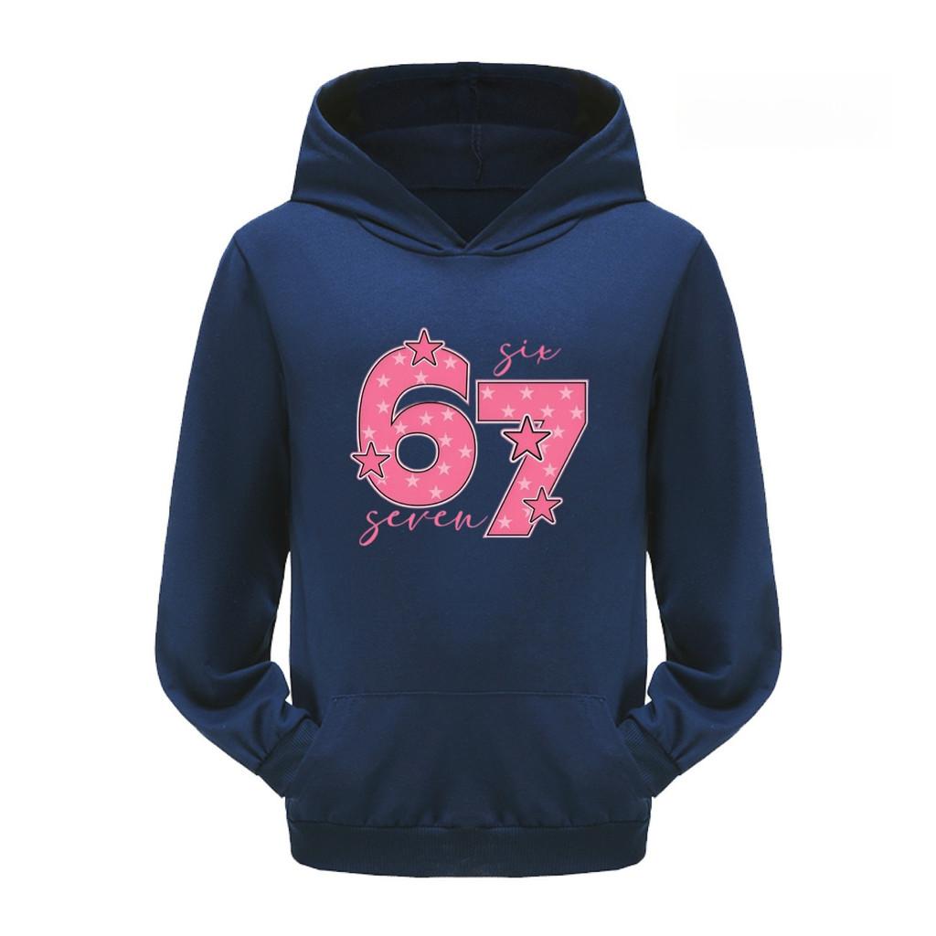 5291 Kids Boys Girls Steal a Brainrot 67 Printed Multi-color Long Sleeves Hoodies