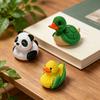 Small Duck Figurine 3D Printed Cute Turtle/Panda/Dog/Banana Duck Statue for Home Office Desk Shelf Decor