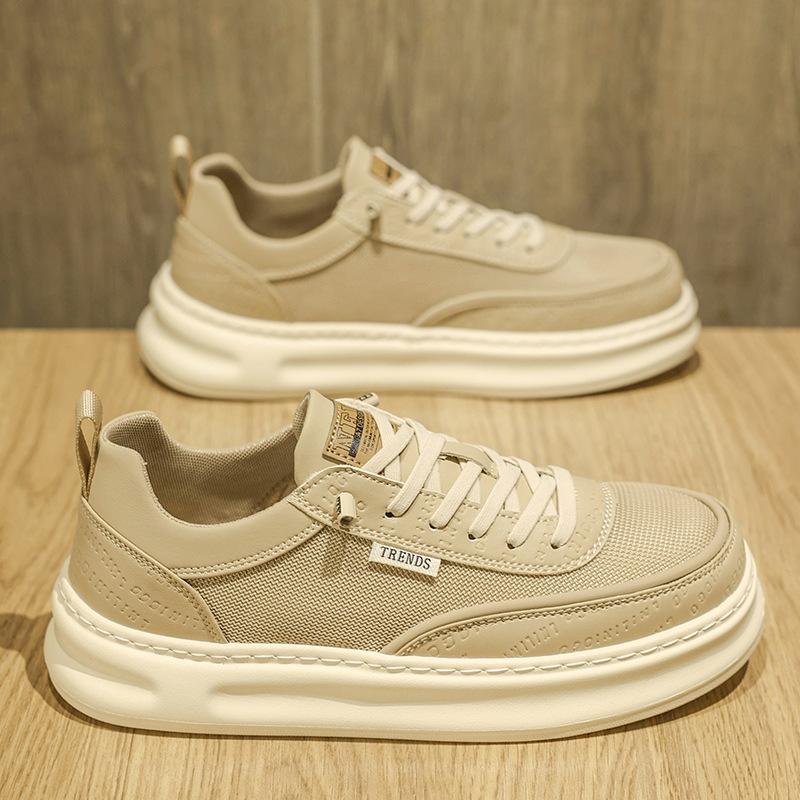 Men's Shoes 2025 New Summer Breathable Internet Celebrity Explosion White Shoes Youth Versatile Sports and Leisure Canvas Board Shoes