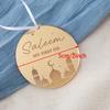 5Pcs Custom Mosque Silhouette Ornament First Ramadan Eid Muslim Islamic Celebration Hanging Decor First Eid Gift Tag Baby Shower