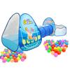 Ocean Adventure Kids Tent Set - Indoor Playhouse & Crawling Tunnel with Foldable Basketball and Ball Pit