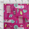 oneOone Cotton Flex Fuschia Pink Fabric Summer Beach Diy Clothing Quilting Fabric Print Fabric By Yard 40 Inch