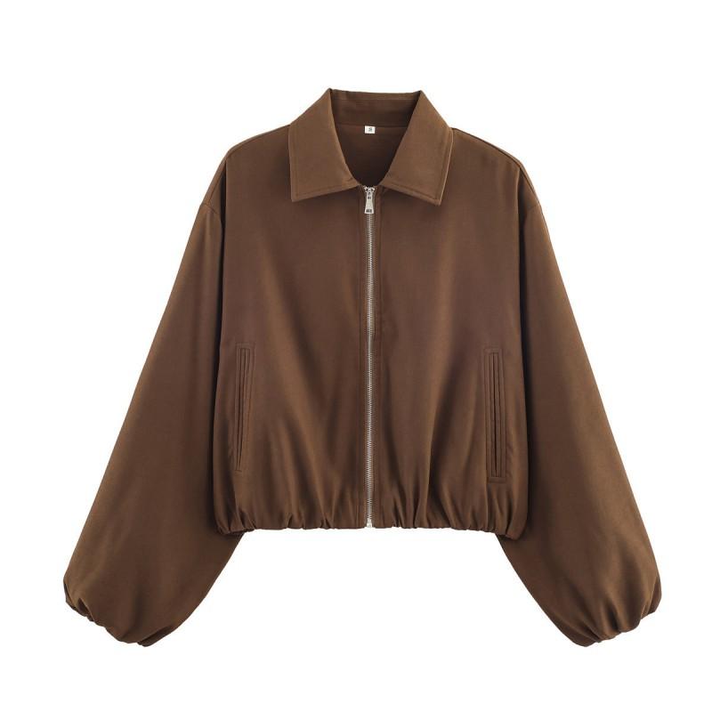 Womens Streetwear Puffer Jacket With 3D Print Zipper 12 Colors Regular Fit Long Sleeve 2026