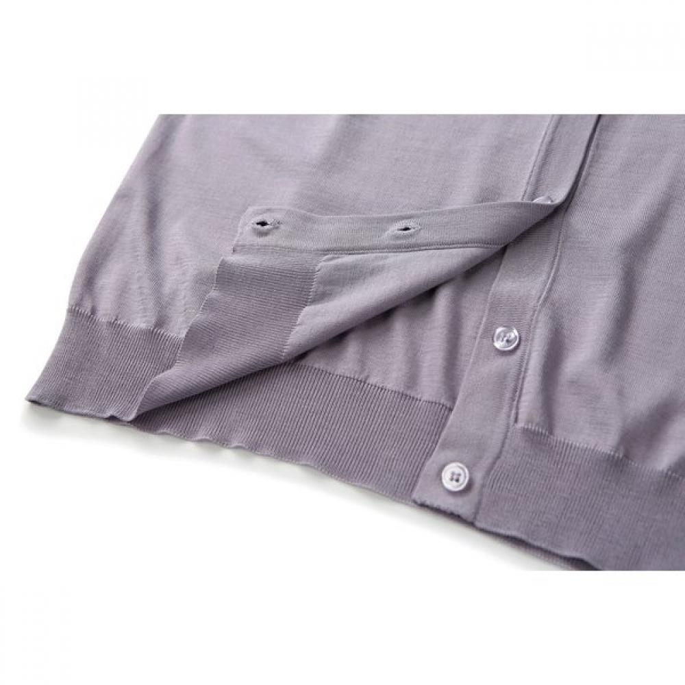FURINA Silk Cotton V Neck Button Cardigan