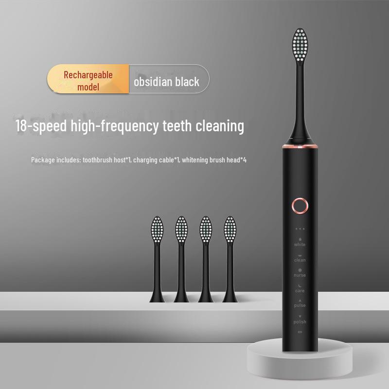 

Перезаряжаемая электрическая зубная щетка с мягкой щетиной для взрослых — портативная подарочная версия