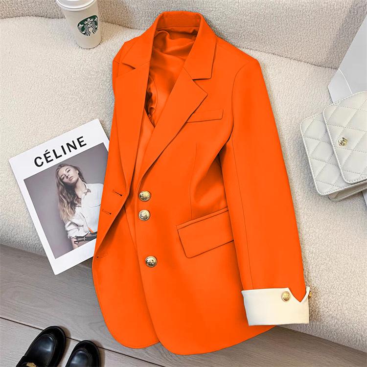 Spring/Autumn 2025 Korean-Style Loose Fashion Suit Jacket - Versatile Casual High-End Design
