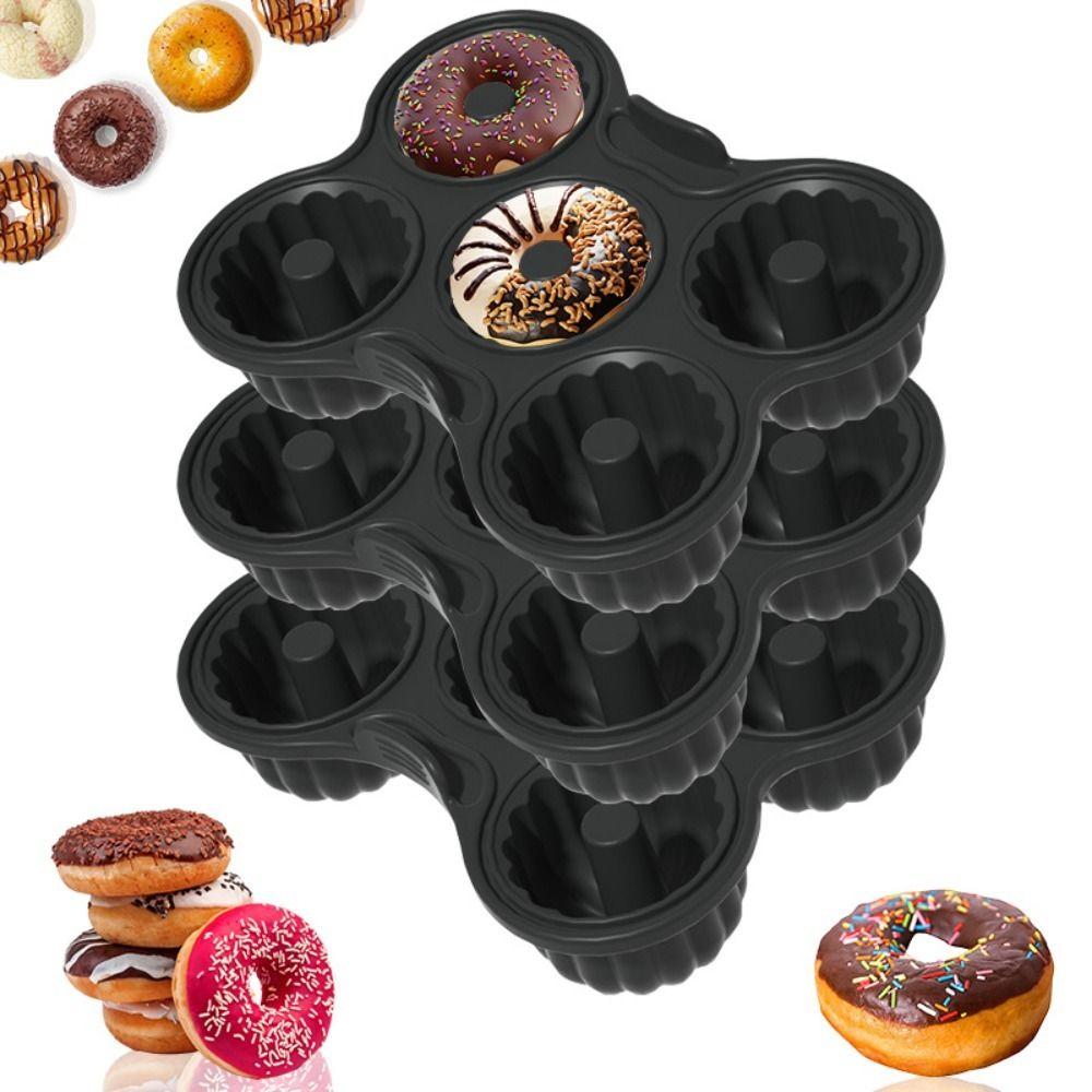 Silicone Donut Mold No Stick Donut Making Tray Baling Tool Air Fryer Donut  Baking Pan  Kitchen