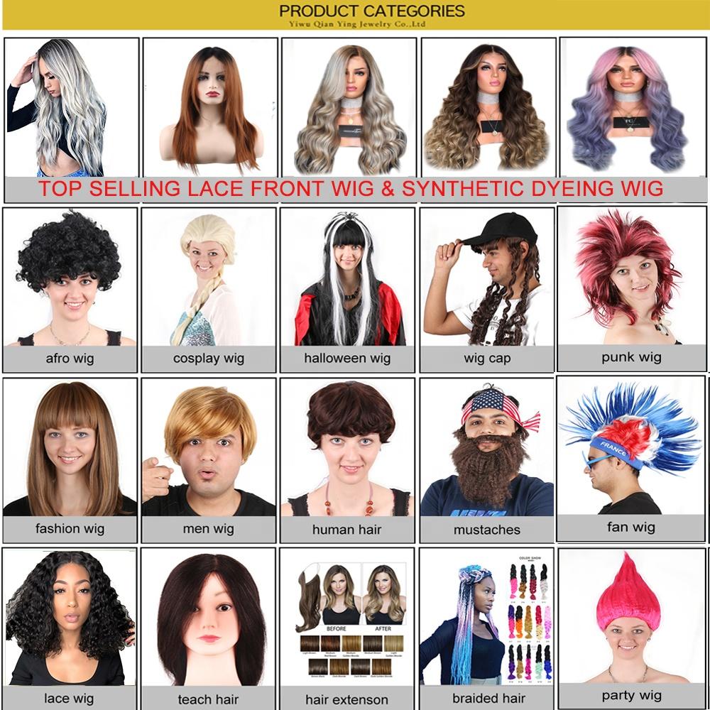 Long Wavy Blonde Synthetic Wig High Temperature Fiber Natural Glueless Full Head for Women Anime Cosplay Party