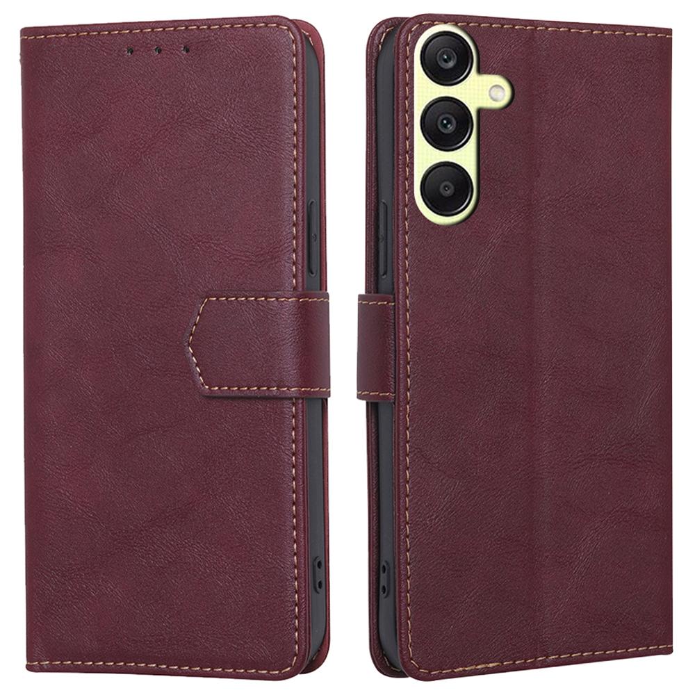 For Samsung Galaxy A25 5G (Global) (161.0 x 76.5 x 8.3mm) Case Leather Cowhide Texture Phone Cover with RFID Blocking Wallet