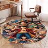 One Piece Pattern Round Rug, Indoor/Outdoor Mat, for Picnic, Gameroom, Bedroom, Office, Living Room, Home Decor Carpet, Birthday Gift