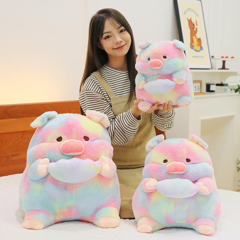 Adorable Rainbow Shell Pig Plush Toy For Children Perfect For Sleeping And Cuddling Gifts