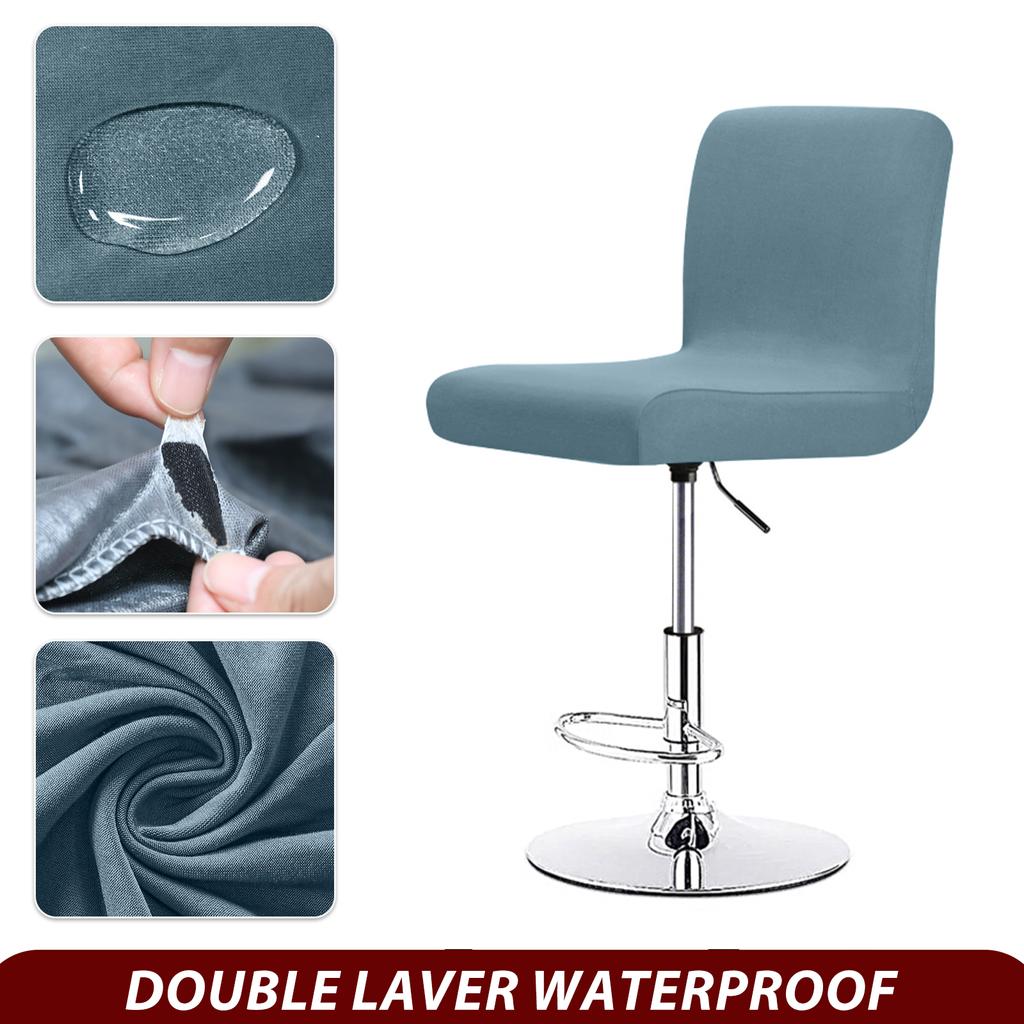 Real Waterproof Fabric Bar Chair Cover Stretch Short Back Chair Cover Washable Cheap Spandex Covers For Home Hotel Banquet Decor