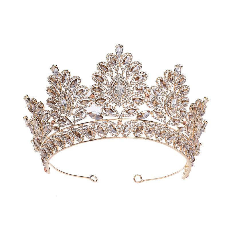 Свадебные аксессуары в корейском стиле в виде тиары. Изысканный сплав, инкрустированный стразами и цирконами. Свадебная корона.