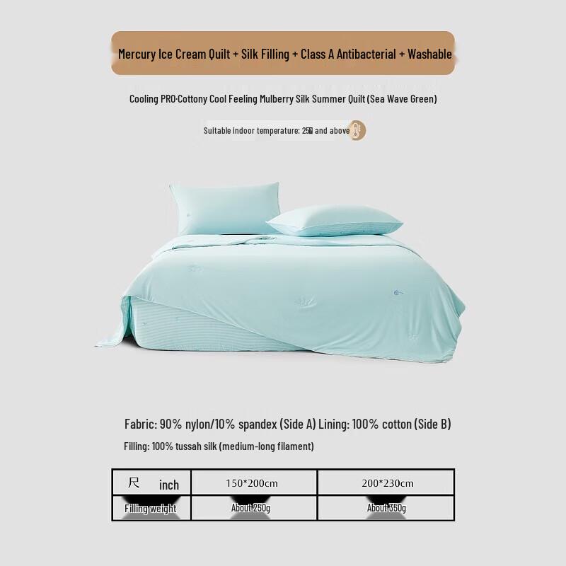 

Mercury Home Textiles Tussah Silk Cooling Quilt