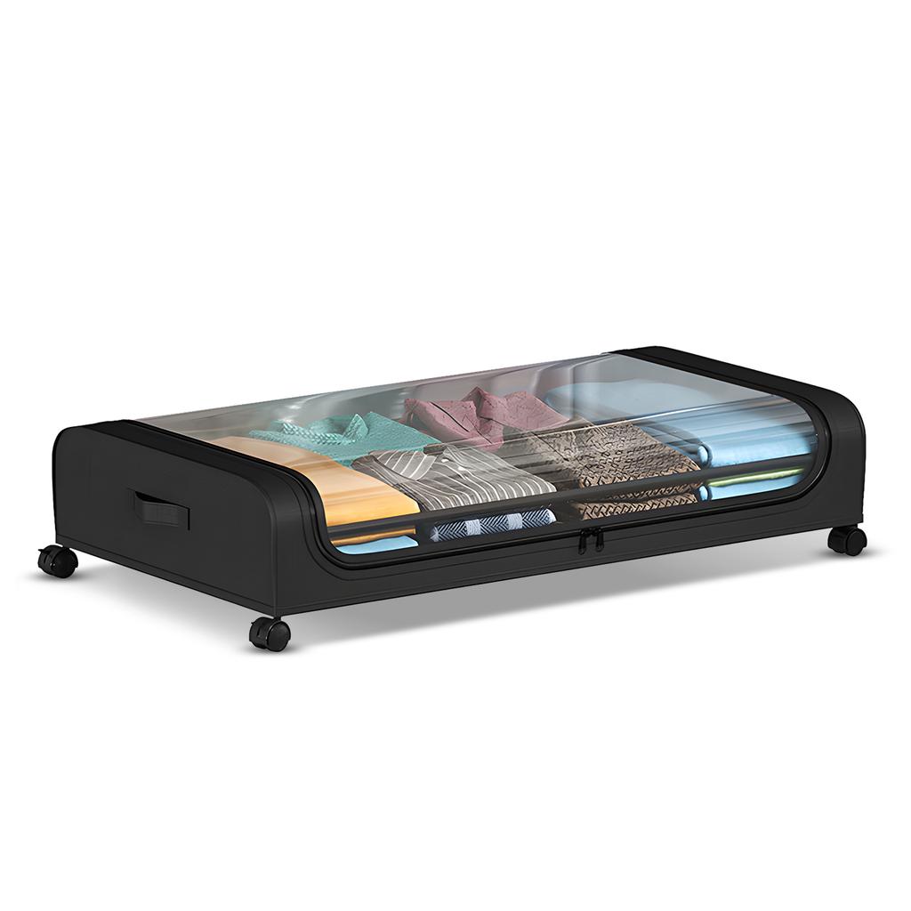 Контейнер для хранения под кроватью с крышками и колесами, многофункциональный, для дома, общежития, хранения одежды 1 Piece