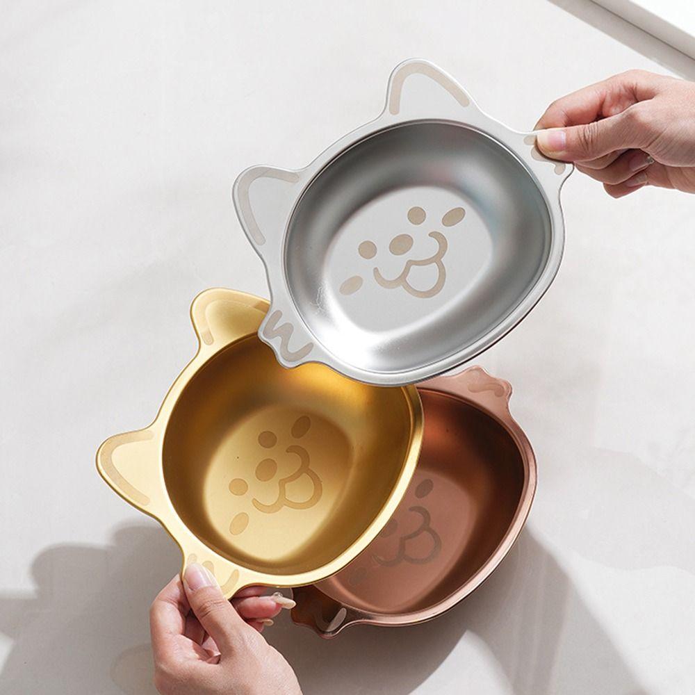 Deep Bottom Stainless Steel Dog Bowl 304 Stainless Steel Anti-slip Pet Bowl Dog Basin  Pet Feeding