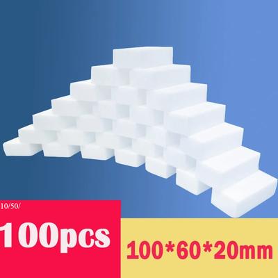 100/50/10 vnt./daug Magiška kempinė-trintukas Balta melamino kempinė indų plovimui, virtuvės, vonios, biuro valymui, valymo įrankiai 100*60*20mm