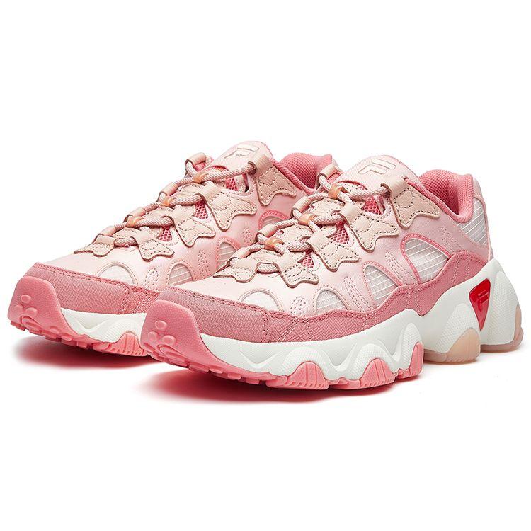 Fila Jagger Fabric Synthetic Leather Sport Comfort Low-Top Lifestyle Shoes Women Sneaker Pink White Red F12W031402FPS